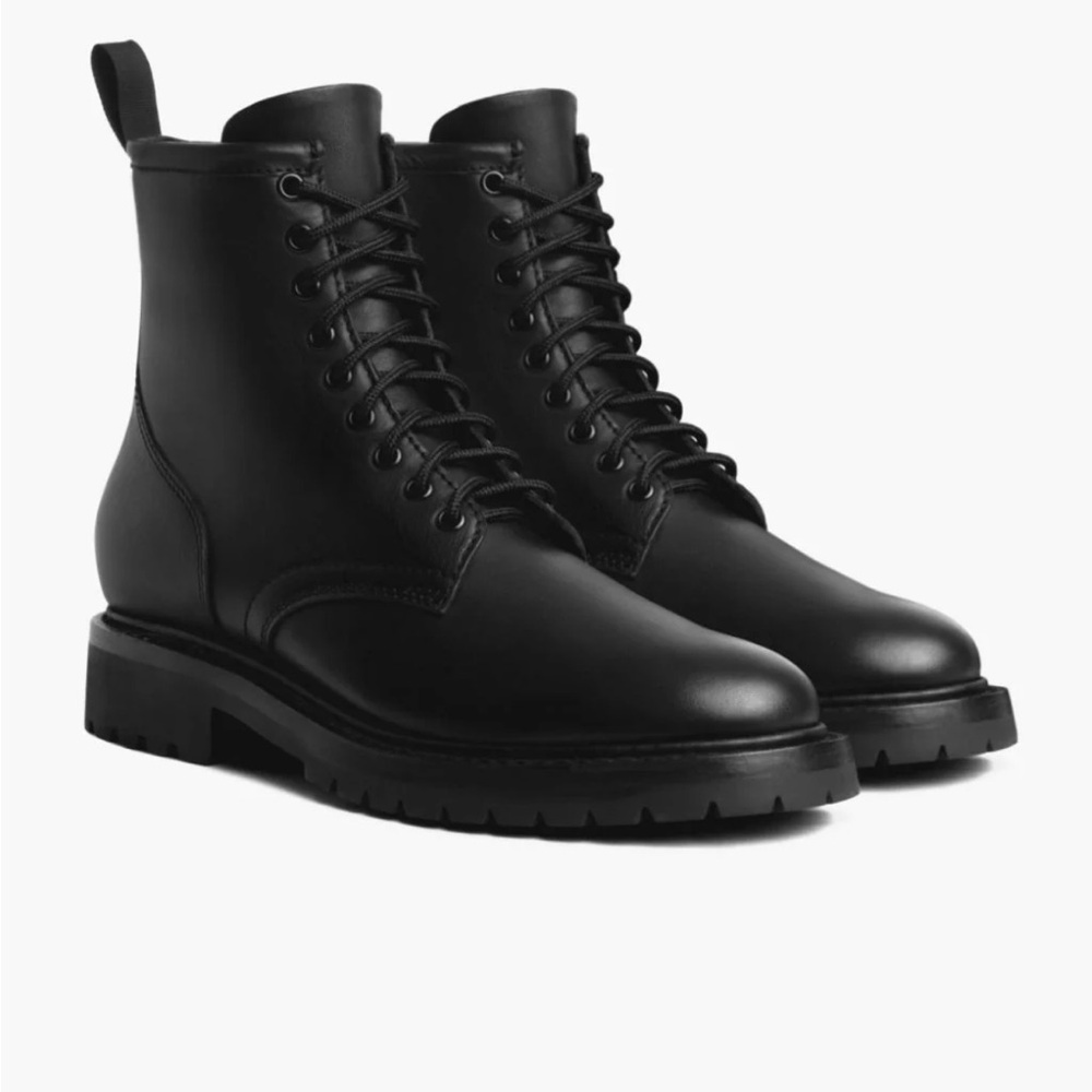 Classic Black Stomper Leather Men's Boots